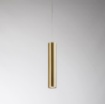 Immagine di Sospensione Moderna Penisola Cucina Cilindro Oro 30 cm Led GU10