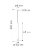 Immagine di Lampadario Moderno Pendente Per Bancone Cilindro Cromo 60 cm GU10 Fluke Fan Europe