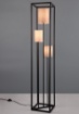 Immagine di Piantana Gabbia Metallo Nero e 3 Paralumi Tessuto Multicolor 3xE27 Ross Trio Lighting 