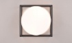 Immagine di Plafoniera Gabbia Quadrata Metallo Nero e Paralume Tessuto Tortora 2xE27 Ross Trio Lighting 