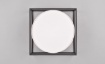 Immagine di Plafoniera Gabbia Quadrata Metallo Nero e Paralume Tessuto Tortora 2xE27 Ross Trio Lighting 