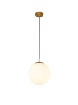 Immagine di Lampada Sfera Vetro Sospensione Bowling Oro Opaco 1xE27 Smarter Lighting