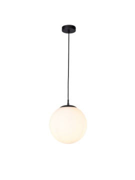 Immagine di Lampada Sfera Vetro Sospensione Bowling Nero 1xE27 Smarter Lighting