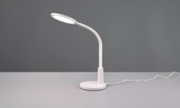 Immagine di Lampada Scrivania Ufficio Led Touch Dimmer Sally Bianco H36 cm Trio Lighting 