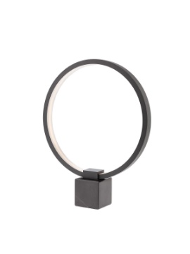 Immagine di Lampada Tavolo Led Dimmerabile Anello Nero Base Marmo Ado Smarter Lighting