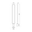 Immagine di Piantana Moderna Led Dimmerabile Ado Bianco Per Salotto Smarter Lighting