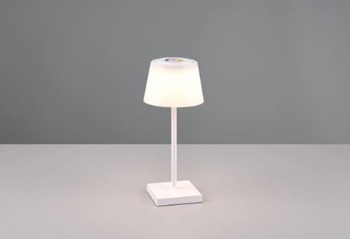Immagine di Lumetto da Appoggio per Zone Giardino IP44 Sanchez Bianco Led Touch CCT RGBW Trio Lighting