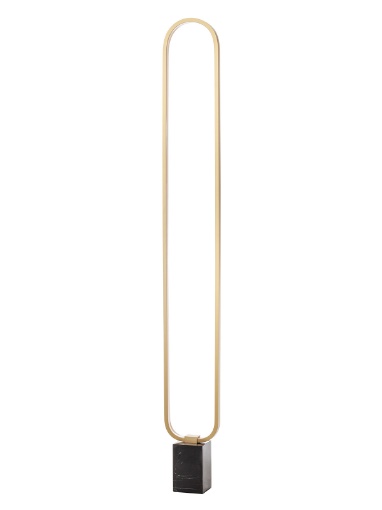 Immagine di Piantana Led Dimmerabile Ado Oro Con Base Marmo Per Salotto Smarter Lighting