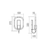 Immagine di Applique Metallo Nero Aeris 1xE27 Smarter Lighting
