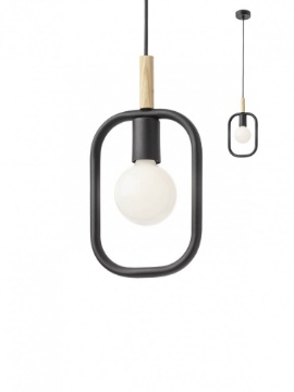 Immagine di Lampada A Sospensione Metallo Nero Aeris 1xE27 Smarter Lighting