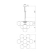 Immagine di Lampadario Grappolo Nero Con Sfere Vetro Fume Agape 10 Luci E14 Smarter
