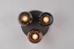 Immagine di Plafoniera Rotonda Paralumi Sfere Vetro Specchiato Azzurro Verde e Rame Sheldon 3xE14  Trio Lighting 