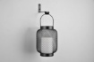 Immagine di Lampada da Appoggio con Supporto Parete Rete Metallo Nero Led Energia Solare Sonora IP44 Trio Lighting 