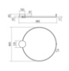 Immagine di Plafoniera Anello Ottone 60 cm Led 20w 3000k Atom Smarter Lighting