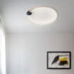 Immagine di Plafoniera Anello Ottone 80 cm Led 23w 3000k Atom Smarter Lighting