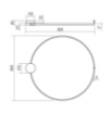 Immagine di Plafoniera Anello Ottone 80 cm Led 23w 3000k Atom Smarter Lighting