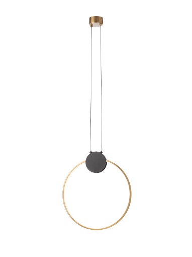 Immagine di Sospensione Moderna Anello Ottone Led 11w 3000k Atom Smarter Lighting