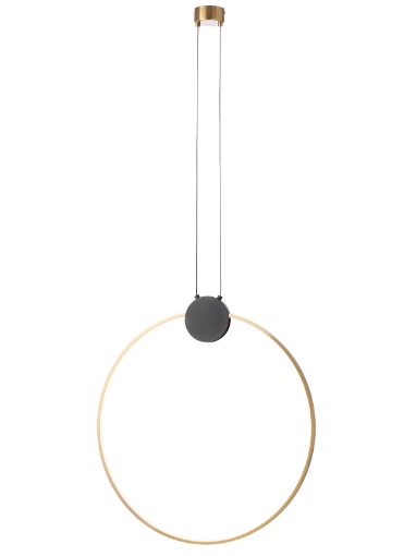 Immagine di Sospensione Anello Ottone 60 cm Led 20w 3000k Atom Smarter Lighting