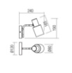 Immagine di Applique Metallo Nero Con Cilindro Ottone Aurum 1xE27 Smarter Lighting