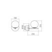 Immagine di Applique Metallo Nero Boldy Globo Vetro Fume Smarter Lighting