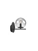 Immagine di Applique Metallo Nero Boldy Globo Vetro Fume Smarter Lighting