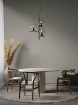 Immagine di Lampadario Nero Con Globi Vetro Fume Boldy 3 Luci Smarter Lighting