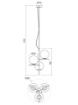 Immagine di Lampadario Nero Con Globi Vetro Fume Boldy 3 Luci Smarter Lighting