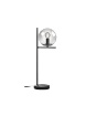Immagine di Lampada Tavolo Nera Con Globo Vetro Fume Trasparente Boldy Smarter Lighting