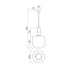 Immagine di Sospensione Boccia Vetro Fume Con Dettaglio Oro Brina Smarter Lighting