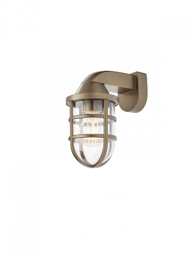 Immagine di Applique Da Esterno Curva Gabbietta Ottone IP44 Cage Smarter Lighting