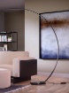 Immagine di Piantana Curva Carver Led 16w 3000k Dimmerabile Arco Nero Smarter Lighting