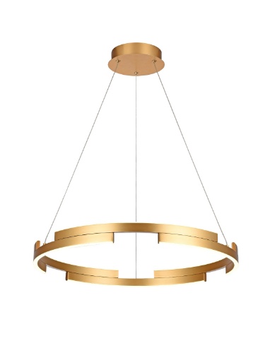 Immagine di Lampadario Rotondo Castle Oro 60 cm Led 3000k Dimmerabile Smarter Lighting