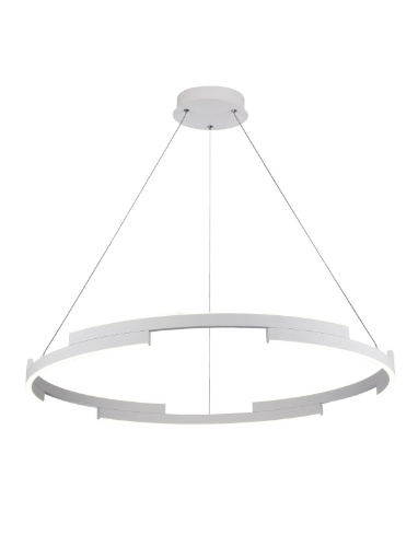 Immagine di Lampadario Castle Anello Bianco 80 cm Led 45w Dimmerabile Smarter