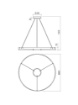 Immagine di Lampadario Castle Anello Bianco 80 cm Led 45w Dimmerabile Smarter