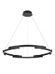 Immagine di Lampadario Castle Nero 80cm Cerchio Led 45w Dimmerabile Smarter