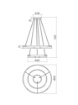 Immagine di Lampadario Dorato Due Anelli Led Castle 60w 3000k Dimmerabile Smarter