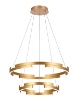 Immagine di Lampadario Dorato Due Anelli Led Castle 60w 3000k Dimmerabile Smarter
