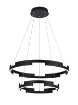 Immagine di Lampadario Led Cerchi Design Nero 60w 3000k Dimmerabile Castle Smarter