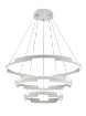 Immagine di Lampadario Led Bianco Tre Anelli Castle 80w 3000k Dimmerabile Smarter