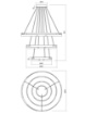 Immagine di Lampadario Salotto 3 Cerchi Led Castle Oro 80w 3000k Dimmerabile Smarter Lighting