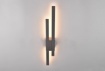 Immagine di Applique Antracite Doppia Bacchetta Led Indiretto Tawa IP54 Trio Lighting