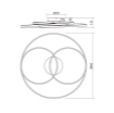 Immagine di Plafoniera Moderna Cerchi Led 92w Centrix Oro Smarter Lighting