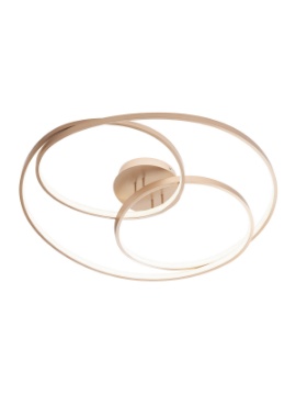 Immagine di Plafoniera Moderna Cerchi Led 92w Centrix Oro Smarter Lighting