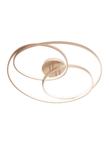 Immagine di Plafoniera Moderna Cerchi Led 92w Centrix Oro Smarter Lighting