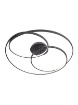 Immagine di Plafoniera Moderna Cerchi Led 92w Centrix Nero Smarter Lighting