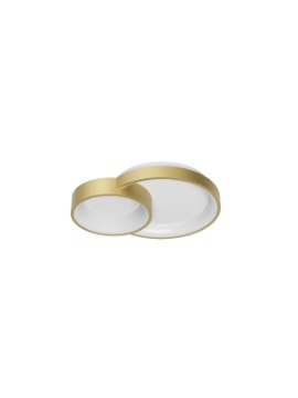 Immagine di Plafoniera Soffitto 2 Cerchi Led CCT 40w Dimmerabile Combi Oro Smarter Lighting