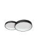 Immagine di Plafoniera Soffitto 2 Cerchi Nero Led CCT 50w Dimmerabile Combi Smarter