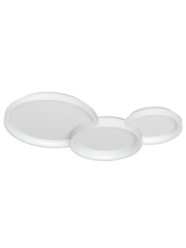 Immagine di Plafoniera Combi 3 Cerchi Bianchi Led 72w Switch Dimmer 3000k-6500k Smarter Lighting