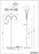 Immagine di Piantana Moderna Tommy 2 Bracci Orientabili con Paralumi Nero Oro Trio Lighting 