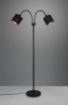 Immagine di Piantana Moderna Tommy 2 Bracci Orientabili con Paralumi Nero Oro Trio Lighting 